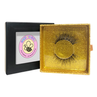 Thumbnail for Eyelashes in a gold box with a brand logo on a white background