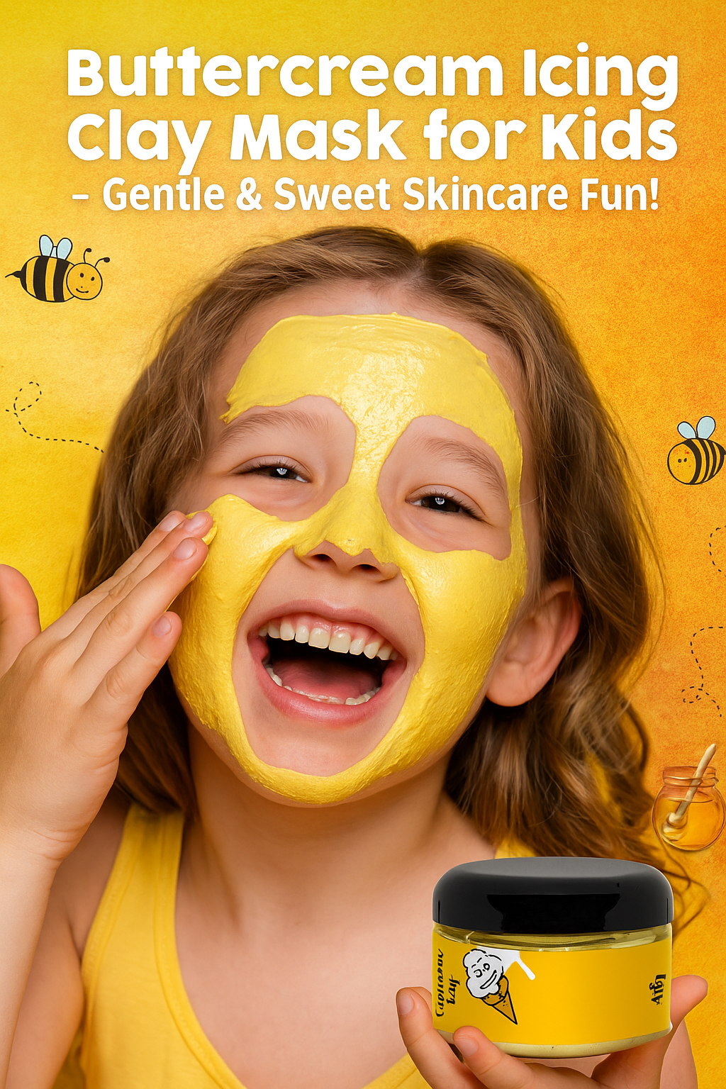 Buttercream Icing Clay Mask for Kids – Sweet Skin Fun (4oz)